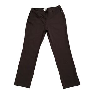 Dana Buchman Brown Pants Womens Size 10 Straight Leg Stretch Career Work